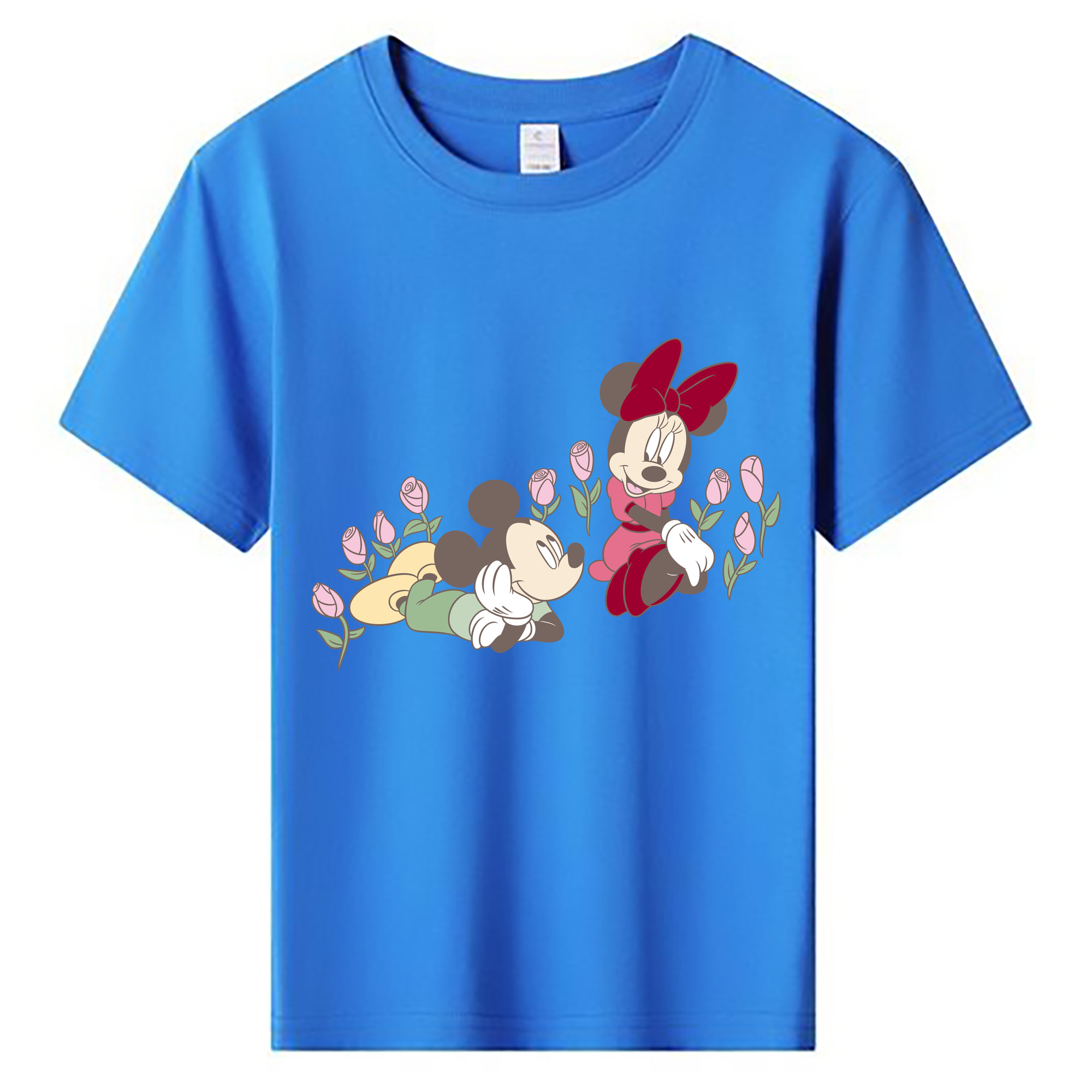 ミッキーマウス Mickey Mouse 綿100％キッズTシャツ（フロントプリント）
